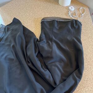 David’s Bridal Strapless Little Black Dress Sz 4